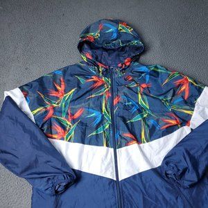 RUSSELL Lightweight Hooded Jacket Mens L Large Multicolor Polyester